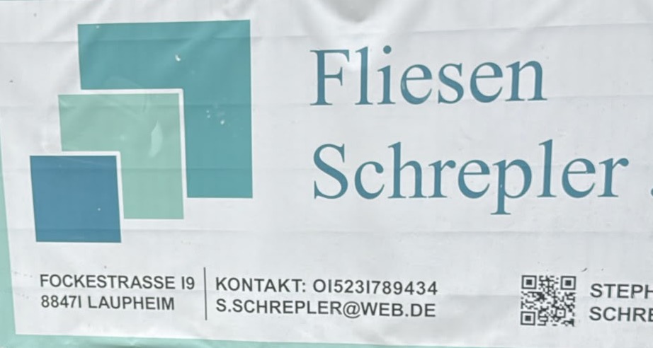 Bisheriges Logo auf dem Banner in der Fockestraße